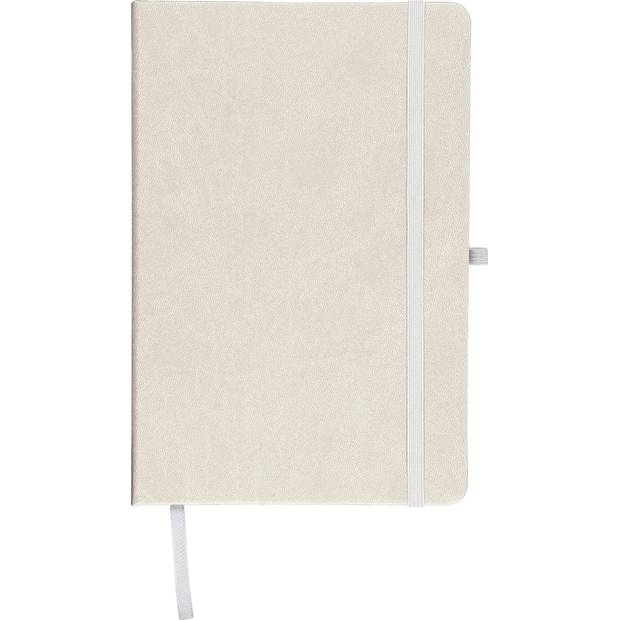 Recyklovaný kartónový zápisník A5 Bloom, biela Recyklovaný kartónový zápisník A5 Bloom, biela