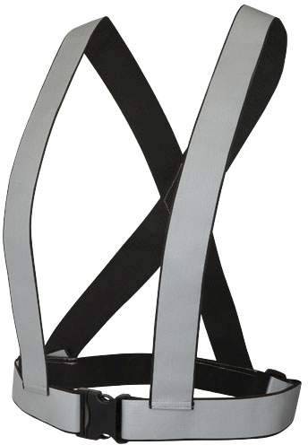 Reflexný bezpečnostný postroj Desiree a vesta, čierna