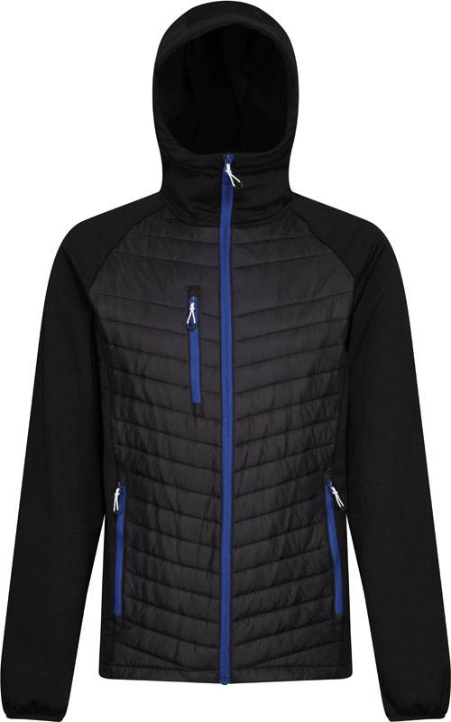Regatta|TRA549, Hybridná bunda"Navigate", čierna-modrá New Royal, XL