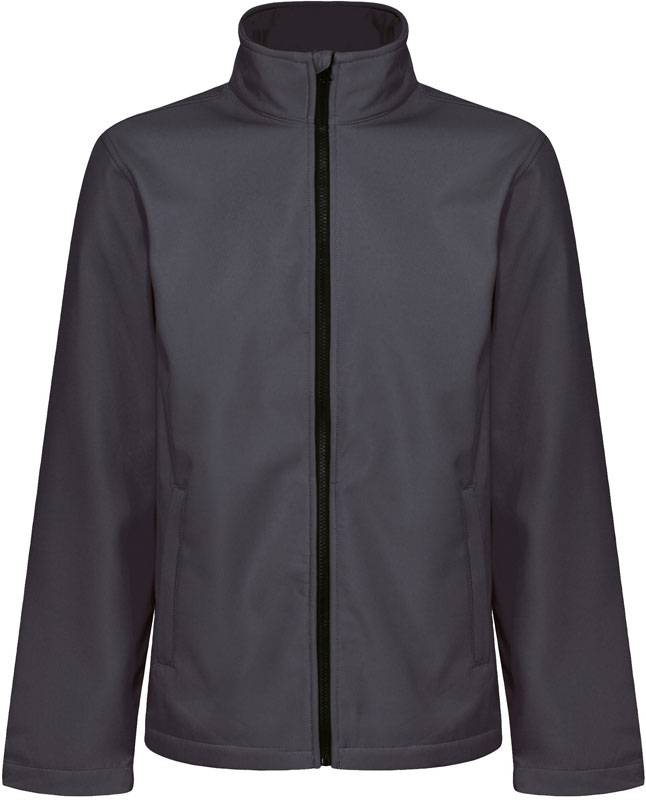 Regatta|TRA628, Pánska 2vrstv.softshell bunda"Ablaze", sivá Seal-čierna, 3XL