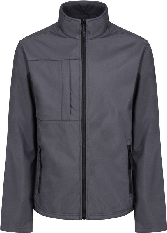 Regatta|TRA688, Pánska 3vrstv.softshell bunda"Octagon II", sivá Seal-čierna, XXL