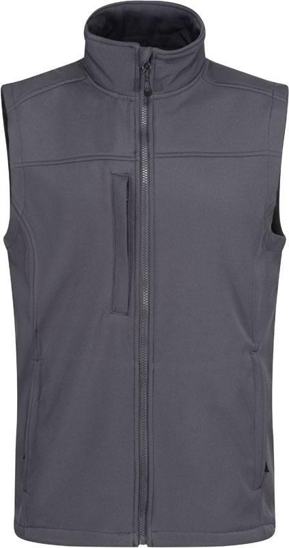 Regatta | TRA788, 2-vrstvová softshellová vesta „Flux“, sivá seal, 3XL
