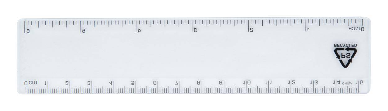 Relin 15 RPS pravítko, biela transparentná