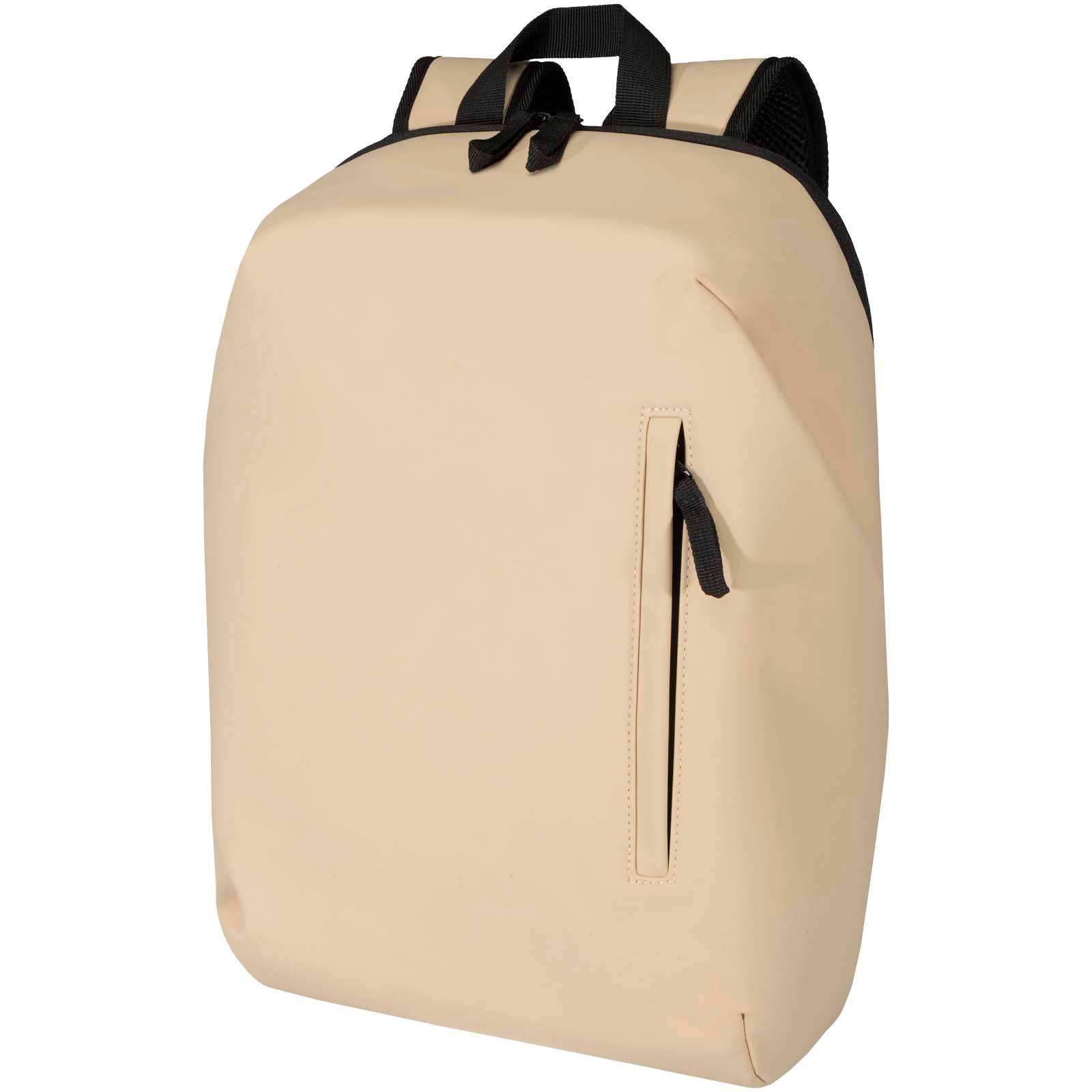Resi Plus rolovací batoh na notebook veľkosti 15″ z recykl. GRS, 18 l, hnedá Oatmeal