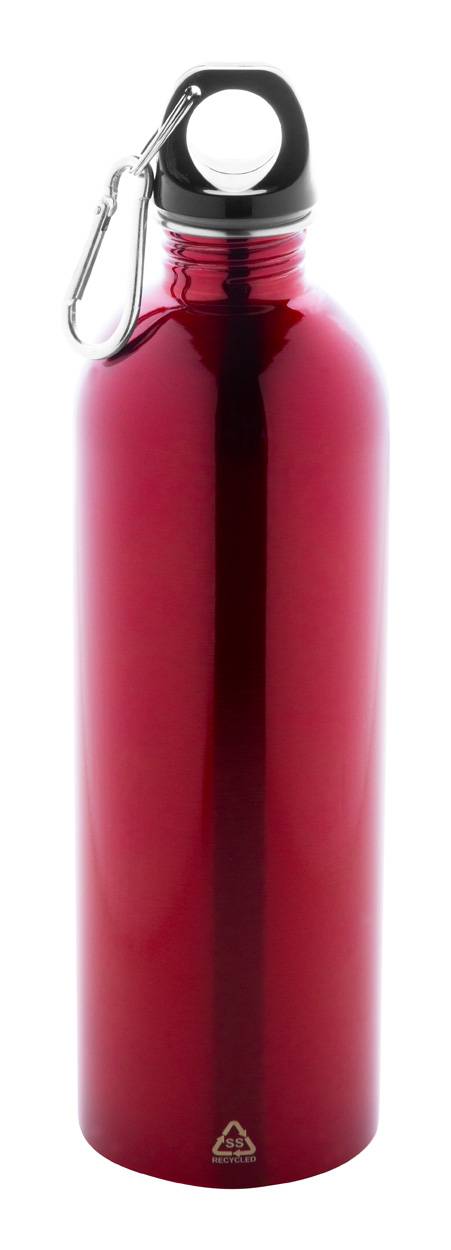 Ressuto XL fľaša z recyklovanej nerezovej ocele, červená