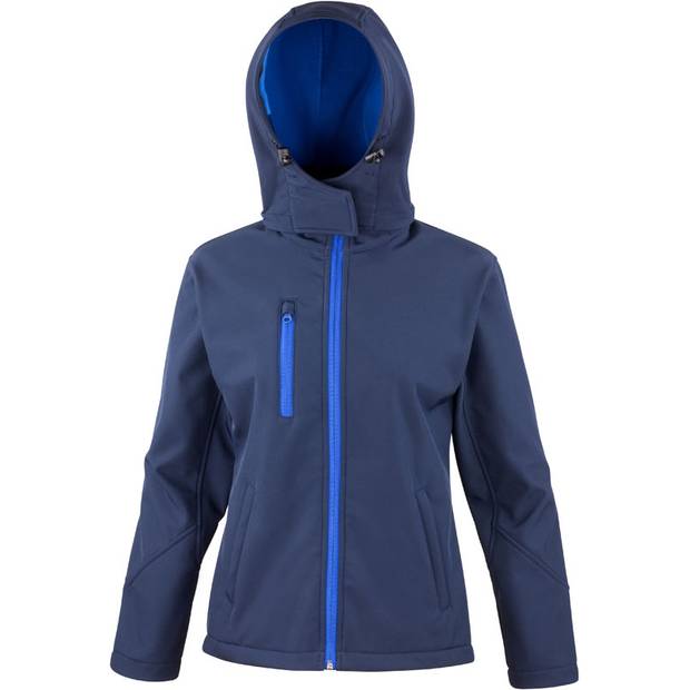 Result Core|R230F, Dámska 3vrstv.softshell bunda s kapuc., modrá Navy-modrá Royal, XS Result Core|R230F, Dámska 3vrstv.softshell bunda s kapuc., modrá Navy-modrá Royal, XS