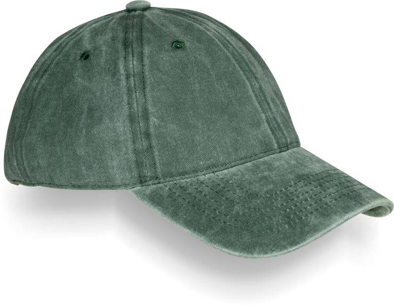 Result Headwear | RC 092X, 6 panelová vintage šiltovka "Pure Cotton", zelená Vintage Bottle, onesize