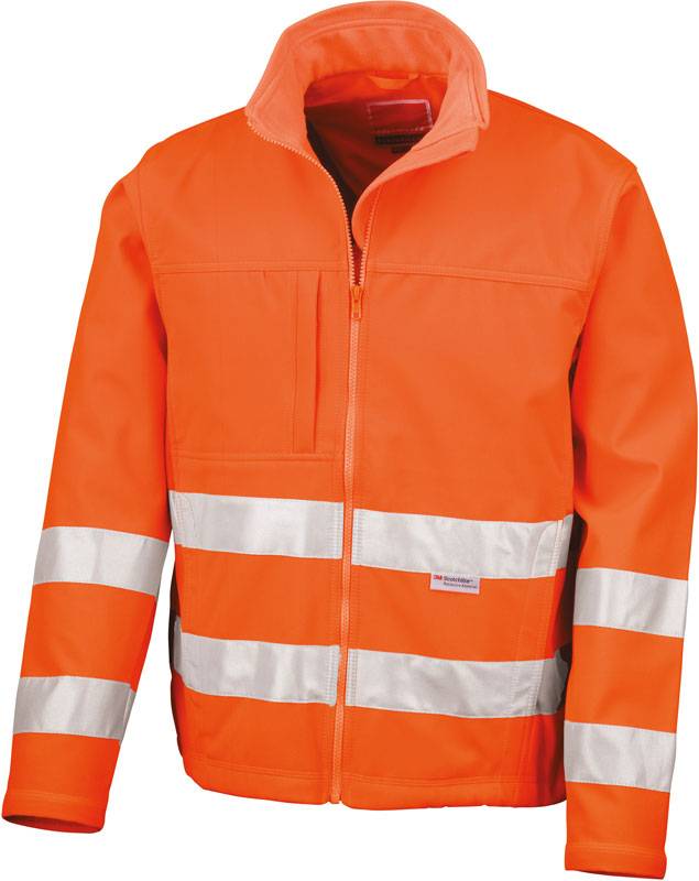 Result|R117X, Bezpečnostná softshell bunda, oranžová Fluo, XXL