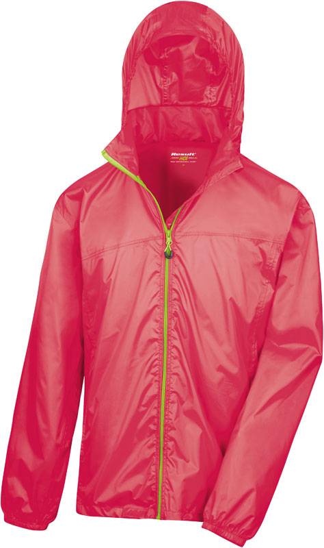 Result|R189X, Bunda do dažďa, červená Raspberry-zelená Lime, M