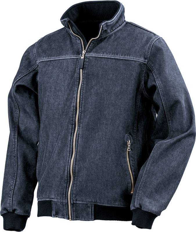 Result|R406X, Džínová 3vrstv.softhellová bunda blouson, modrá Washed, XXL