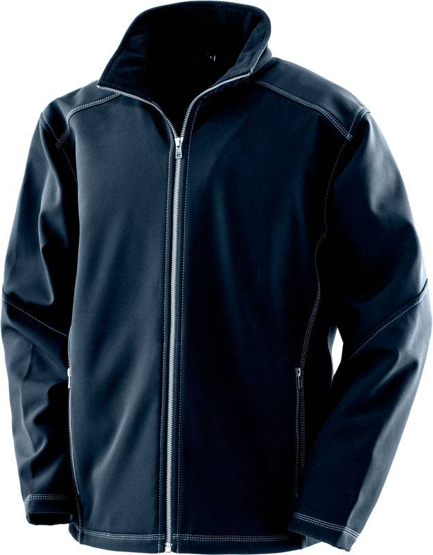Result|R455M, Pánska 3vrstv.softshell bunda, modrá Navy, XL