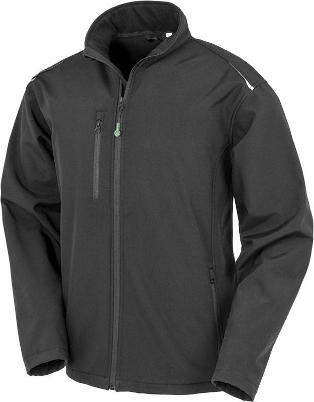 Result Recycled|R900M, Pánska 3vrstv.softshell bunda"Printable", čierna, XS