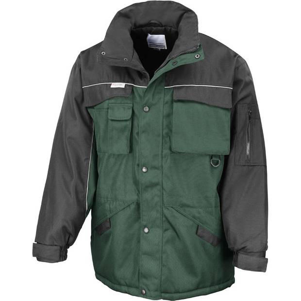 Result Work-Guard | R072X, Pracovná parka, zelená Bottle - čierna, L Result Work-Guard | R072X, Pracovná parka, zelená Bottle - čierna, L