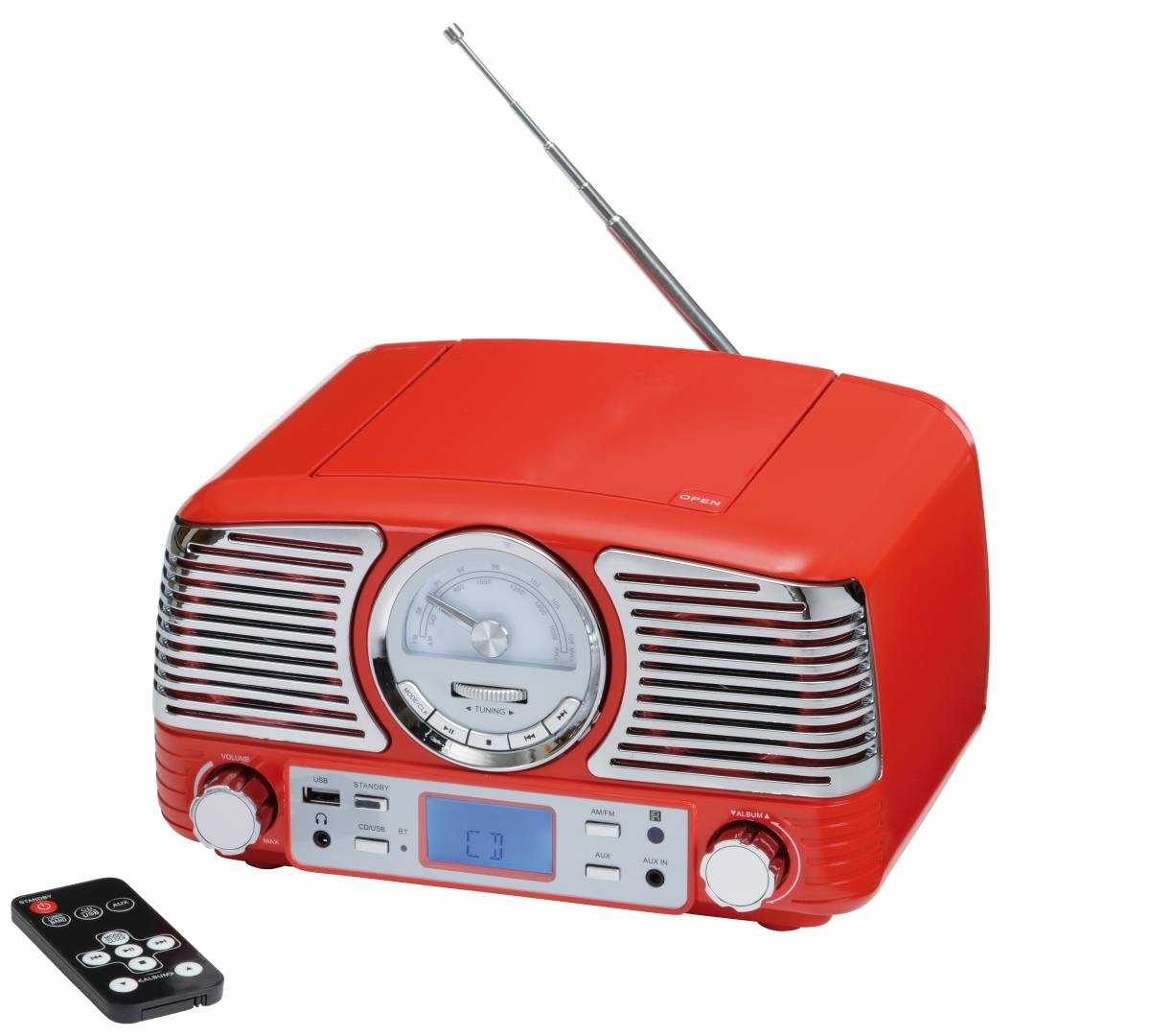 Retro rádio s CD prehrávačom