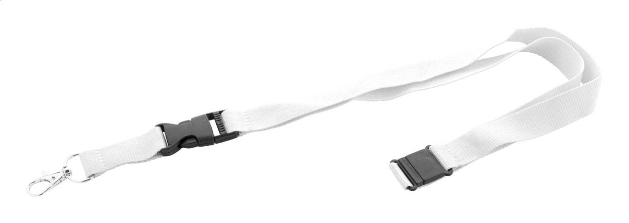 Revent Plus RPET lanyard, biela