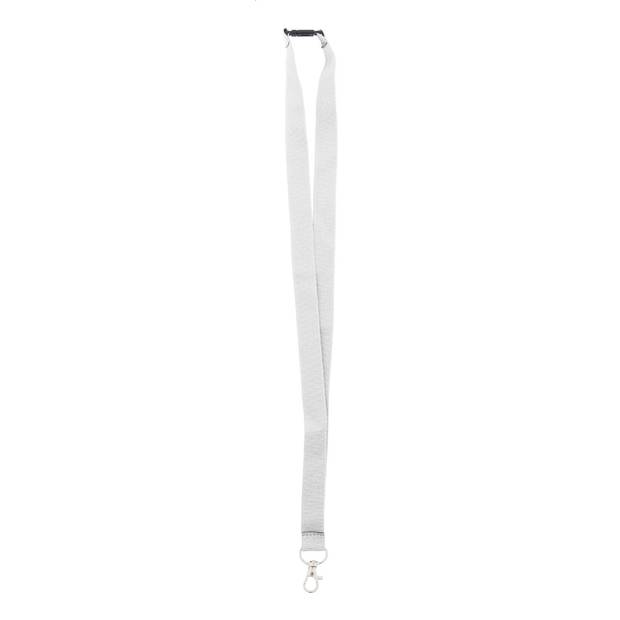 Revent RPET lanyard, biela Revent RPET lanyard, biela