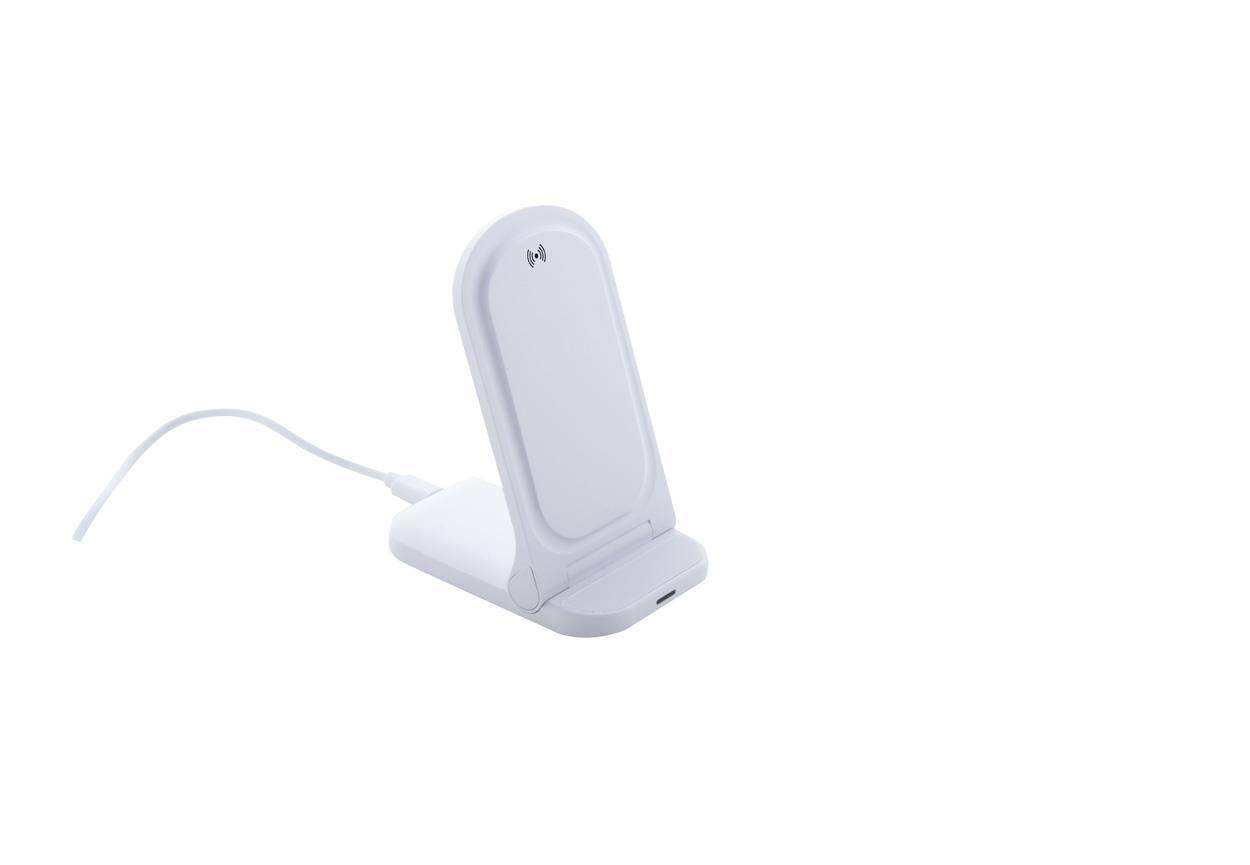 Rewolt stojan mobilního telefonu s bezdrátovou nabíječkou RABS, bílá