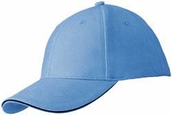 RIDER šestipanelová kšiltovka značky SLAZENGER, světle modrá