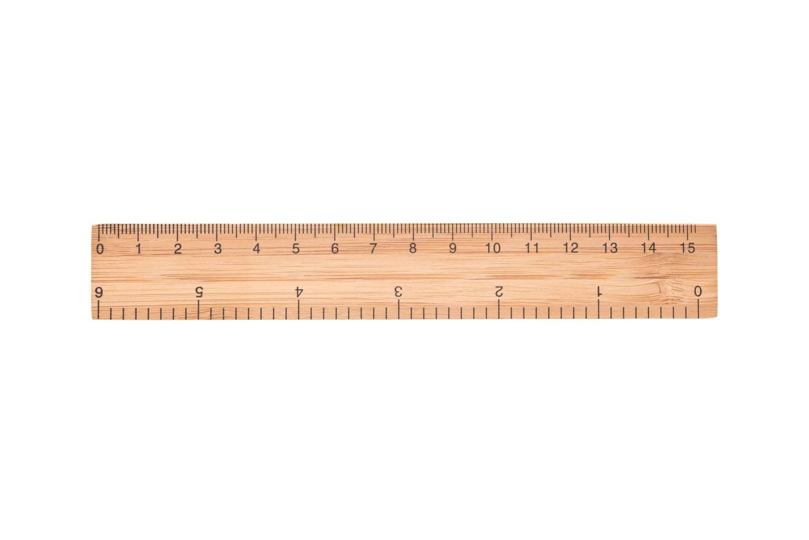 RIGHE bambusové pravítko 15 cm, hnedá Natur