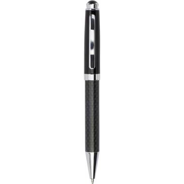 ROUEN kovové guľôčkové pero, čierna náplň, čierna