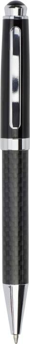 ROUEN kovové kuličkové pero, černá náplň, černá
