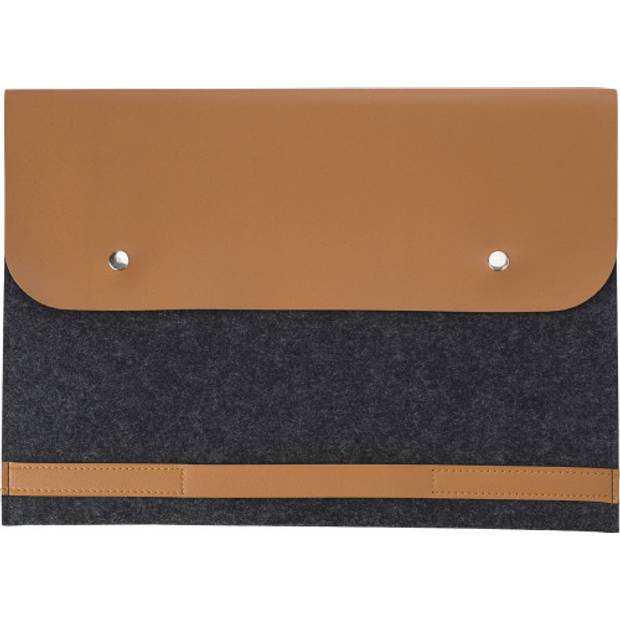 RPET plstěná kapsa na notebook Jonathan, šedá RPET plstěná kapsa na notebook Jonathan, šedá