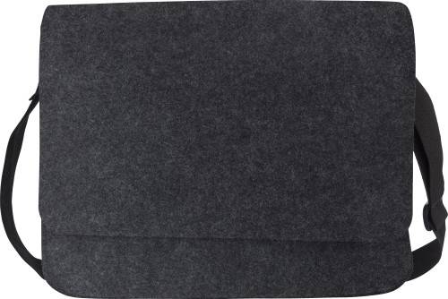 RPET plstěná taška na notebook Layla, šedá tmavá