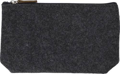 RPET plstená toaletná taštička Lucy, sivá