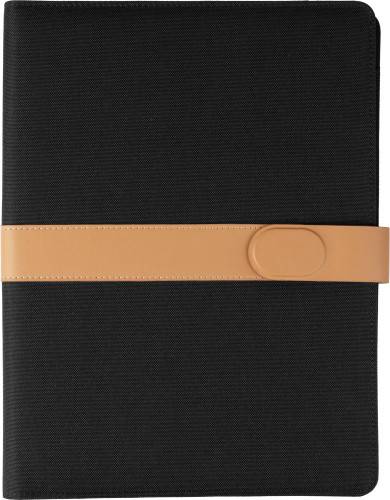 rPET skladacie portfólio A4 Sven, čierna