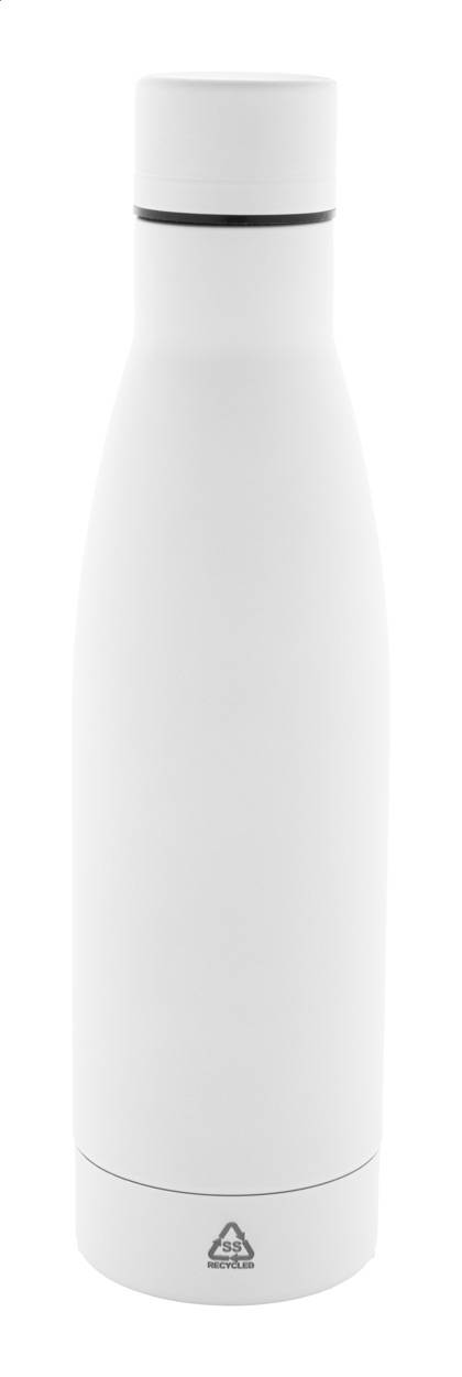 Rubbar fľaša z recyklovanej nerezovej ocele, biela
