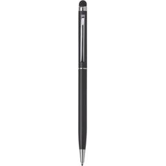 Obrázok ku produktu RUBBY kovové guľôčkové pero so stylusom modrá náplň, čierna