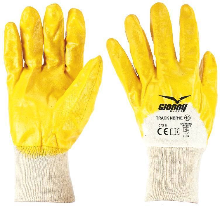 Rukavice Rukavice PAYPER TRACK NBR1E, žltá, 10