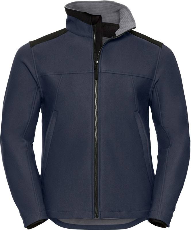 Russell|018M, Prac.3vrstv.softshell bunda, modrá French Navy, XS