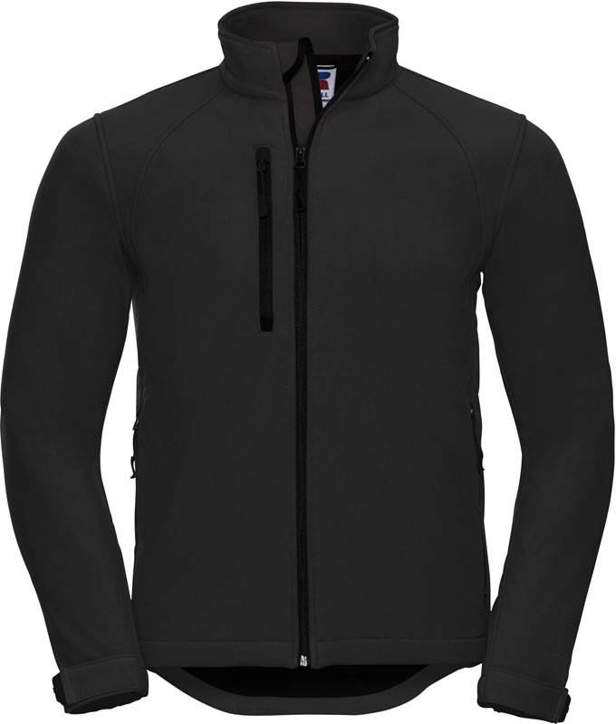 Russell|140M, Pánska 3vrstv.softshell bunda, čierna, 4XL