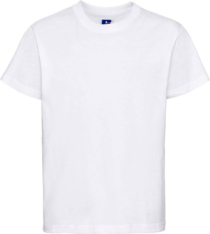 Russell | 180B, Detské tričko z ťažkej bavlny, biela, 90