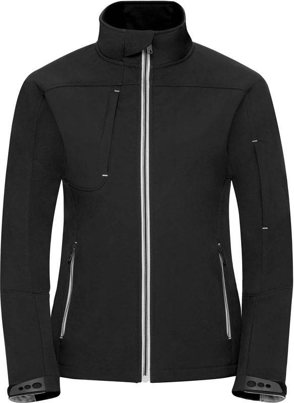 Russell|410F, Dámska 3vrstv.Bionic softshell bunda, čierna, XS