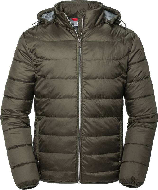 Russell|440M, Pánska Nano bunda s kapuc., zelená Dark Olive, XXL