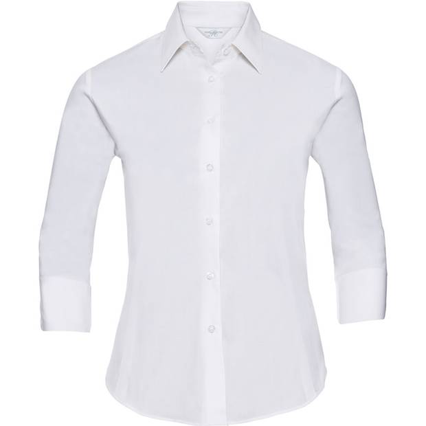Russell | 946F, Elastická blúzka s 3/4 rukávom, biela, XS Russell | 946F, Elastická blúzka s 3/4 rukávom, biela, XS