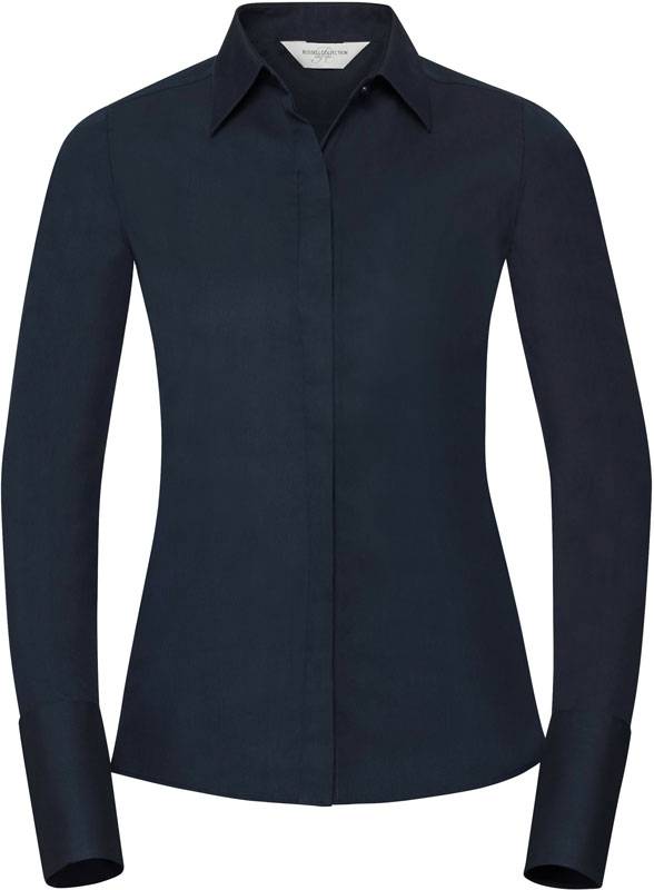 Russell | 960F, Elastická blúzka "Ultimate" s dlhým rukávom, modrá Bright Navy, XL