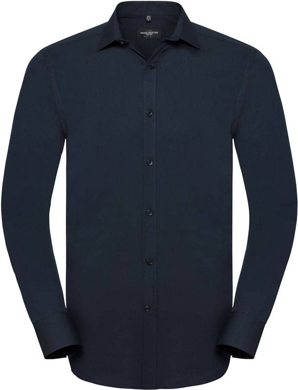 Russell | 960M, Elastická košeľa "Ultimate" s dlhým rukávom, modrá Bright Navy, M