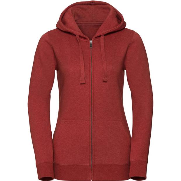 Russoll | 263F, Dámska melírovaná mikina s kapucňou Authentic, červená Brick Melange, XS Russoll | 263F, Dámska melírovaná mikina s kapucňou Authentic, červená Brick Melange, XS