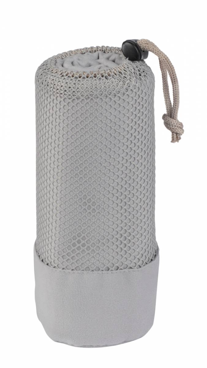 Rýchloschnúci uterák z mikrovlákna v obale, sivá