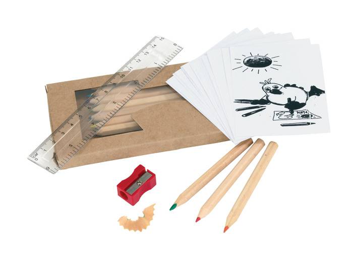 Sada 10 pasteliek, pravítka a orezávatka