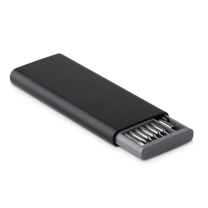 Sada 24ks malých skrutkovačom v plastovej krabičke, čierna