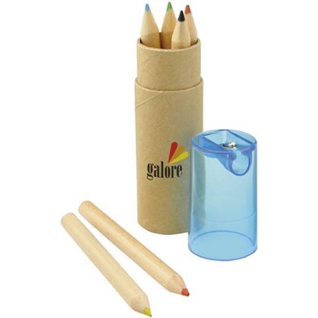 Sada 6 ks pastelek a ořezávátka Sada 6 ks pastelek a ořezávátka