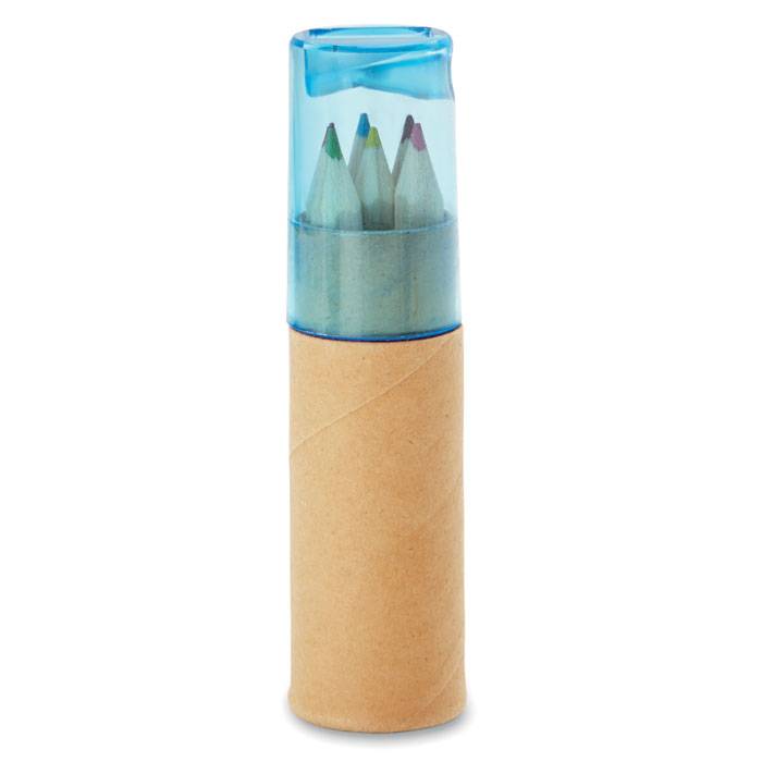 Sada 6 pasteliek v kartónovej tube, modrá