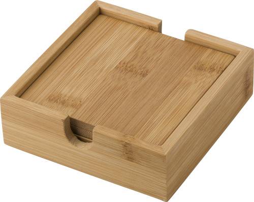 Sada bambusových podložiek, hnedá