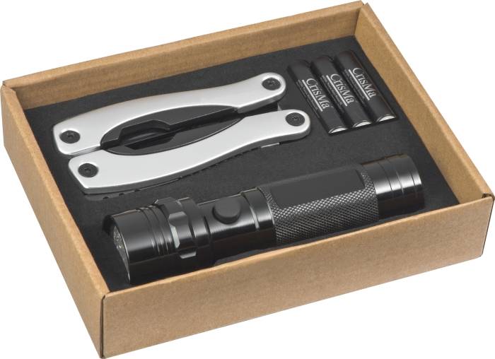 Sada baterky a nářadí, černá