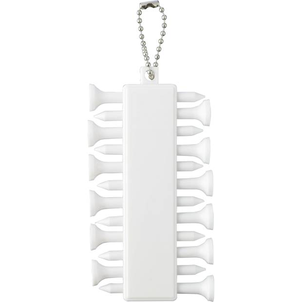 Sada golfových odpališť z recyklovaného ABS Aveline, biela Sada golfových odpališť z recyklovaného ABS Aveline, biela