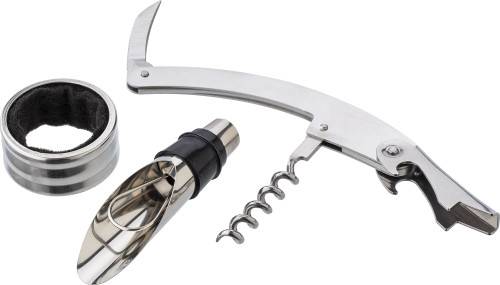 Sada na víno, černá - stříbrná